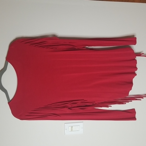 John Paul Richard Womens v neck fringe top 3/4 length - Picture 5 of 5